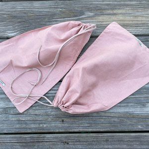 Miu Miu Dust Bag Pink Dustbag for Shoes Draw string Bag Set of 2 Authentic